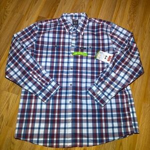 Wrangler Men’s Long Sleeve Shirt Button Down New With Tags Multicolor Size XL